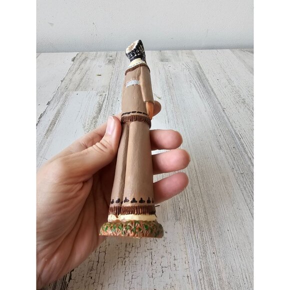 Vintage pencil pilgrim Thanksgiving in the end plaster decor set couple - Picture 14 of 15